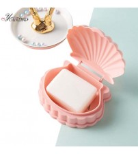 New 1Pcs Creative Soap Box Portable SeaShell Shape Soap Box